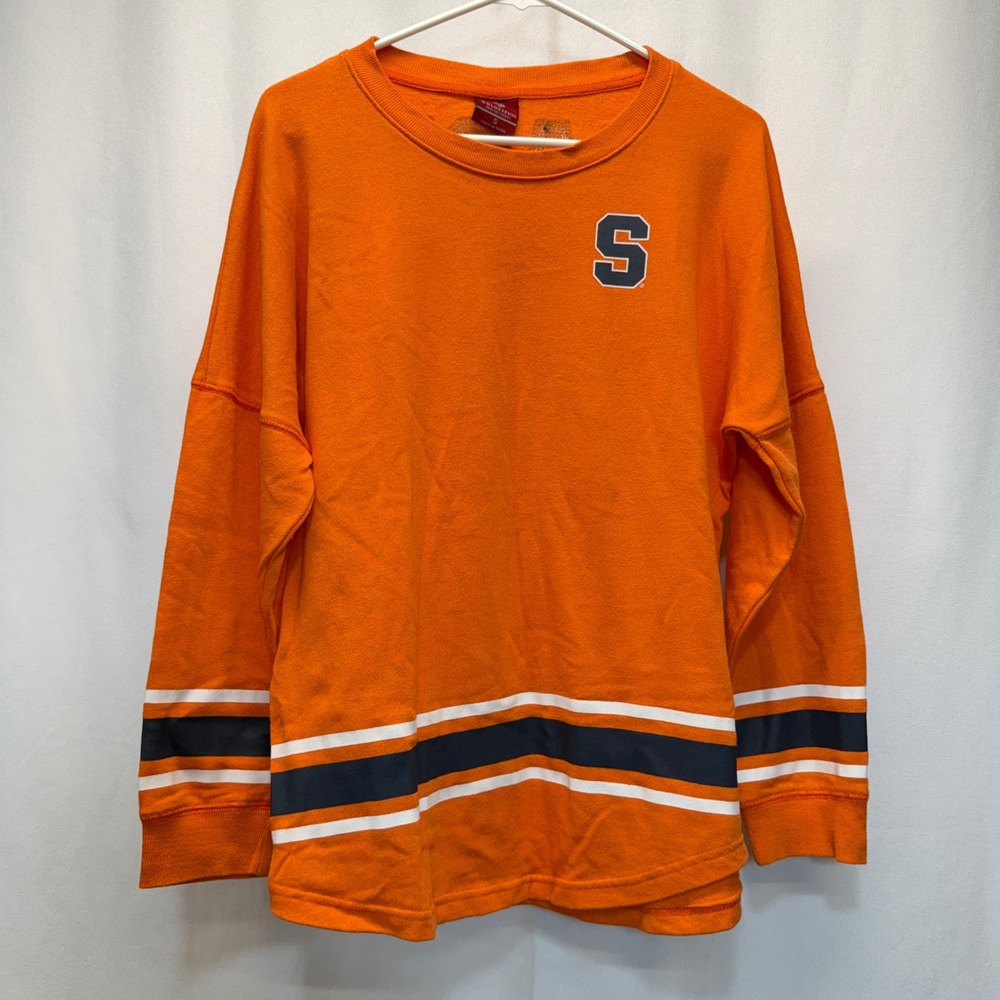 Syracuse Orange Sweatshirt Women Small Colosseum Orange‎ Sequin Spirit Jersey